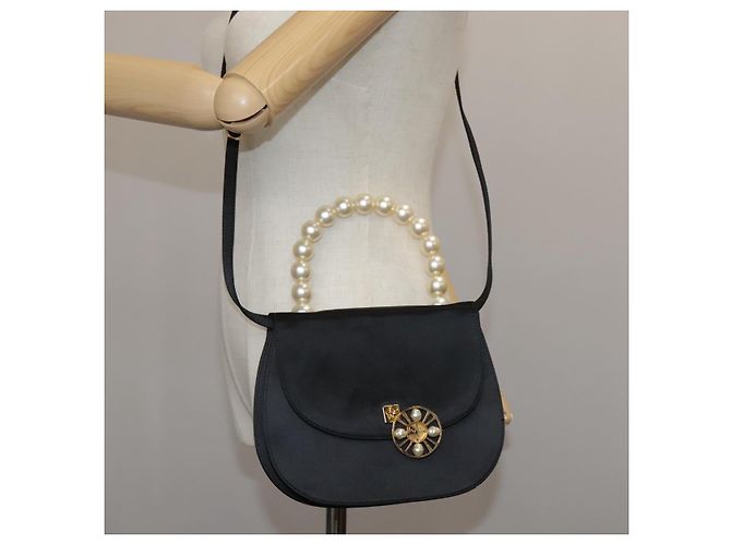 Céline Borsa a Mano CELINE Satin 2way Nera Auth 107980SM Nero - vista 26