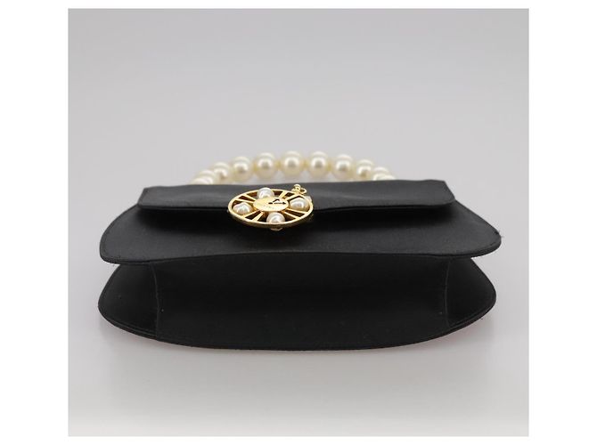 Céline Borsa a Mano CELINE Satin 2way Nera Auth 107980SM Nero - vista 5