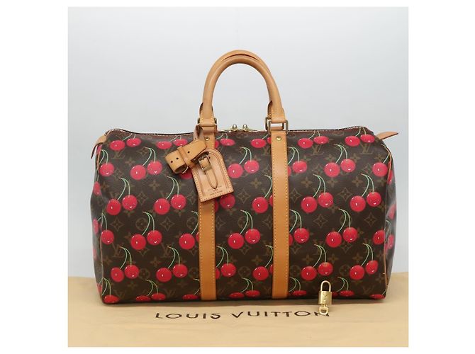 LOUIS VUITTON Boston Tasche Keepall 45 Monogram Kirsche M95011 LV Auth 113808SAM Monogramm - Ansicht 12
