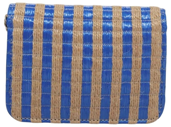 Borsa a Spalla con Catena CHANEL Raffia Blu CC Auth 115347SAM - vista 2