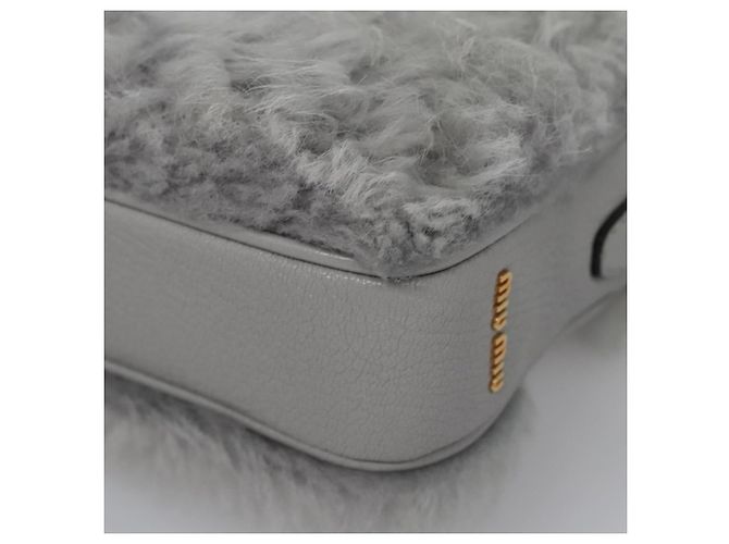 Borsa a Spalla Miu Miu Grigia Auth 115374SAM Marrone - vista 16