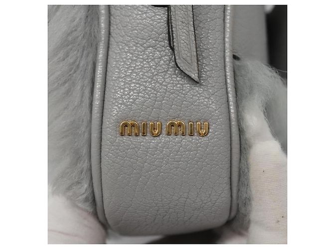 Borsa a Spalla Miu Miu Grigia Auth 115374SAM Marrone - vista 17