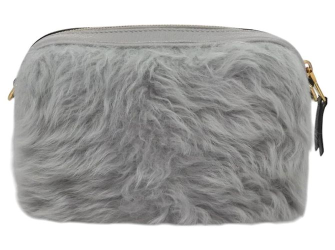 Borsa a Spalla Miu Miu Grigia Auth 115374SAM Marrone - vista 2