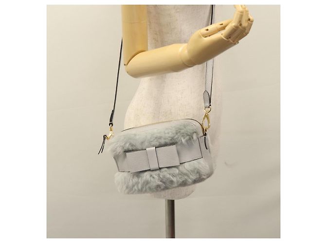 Borsa a Spalla Miu Miu Grigia Auth 115374SAM Marrone - vista 23