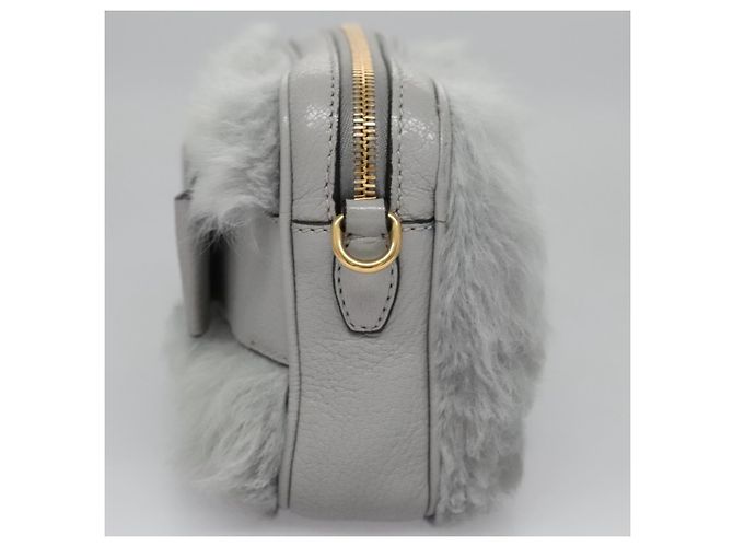 Borsa a Spalla Miu Miu Grigia Auth 115374SAM Marrone - vista 3