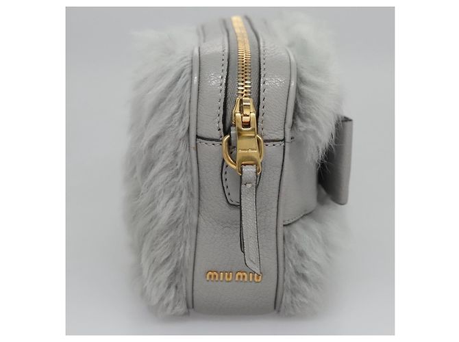 Borsa a Spalla Miu Miu Grigia Auth 115374SAM Marrone - vista 4