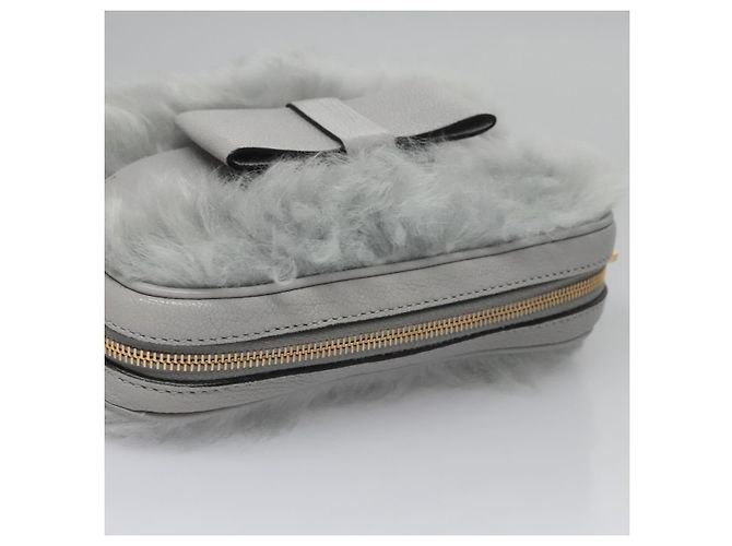 Borsa a Spalla Miu Miu Grigia Auth 115374SAM Marrone - vista 5