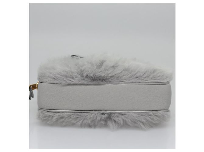 Borsa a Spalla Miu Miu Grigia Auth 115374SAM Marrone - vista 6