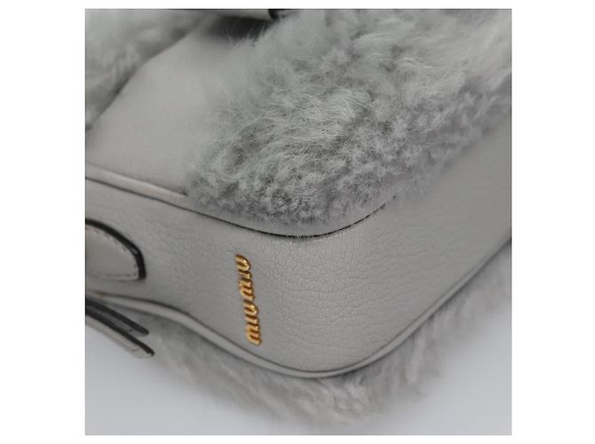 Borsa a Spalla Miu Miu Grigia Auth 115374SAM Marrone - vista 7
