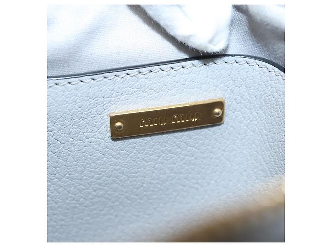 Borsa a Spalla Miu Miu Grigia Auth 115374SAM Marrone - vista 9