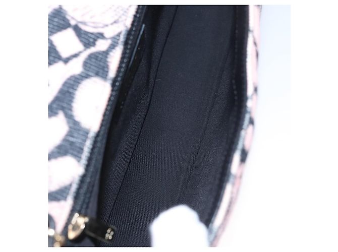 Bolsa de ombro CHANEL em corduroy rosa com corrente V Stitch, dourado, CC Auth 115032SM - vista 11