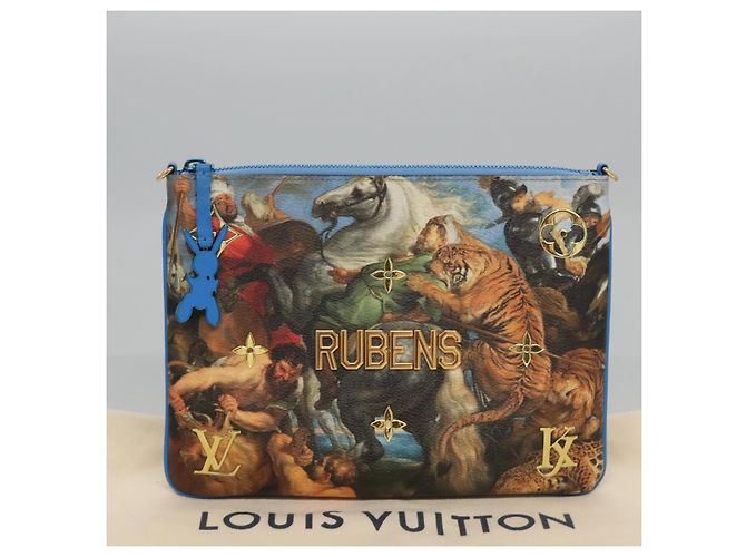 LOUIS VUITTON Pochette Plat Celty Koons Rubens M64617 LV Auth 115961SAM Multicolor - vista 12