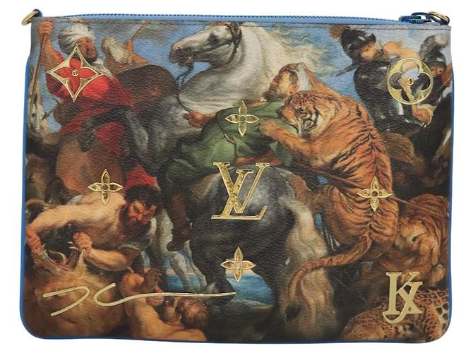 LOUIS VUITTON Pochette Plat Celty Koons Rubens M64617 LV Auth 115961SAM Multicolor - vista 2