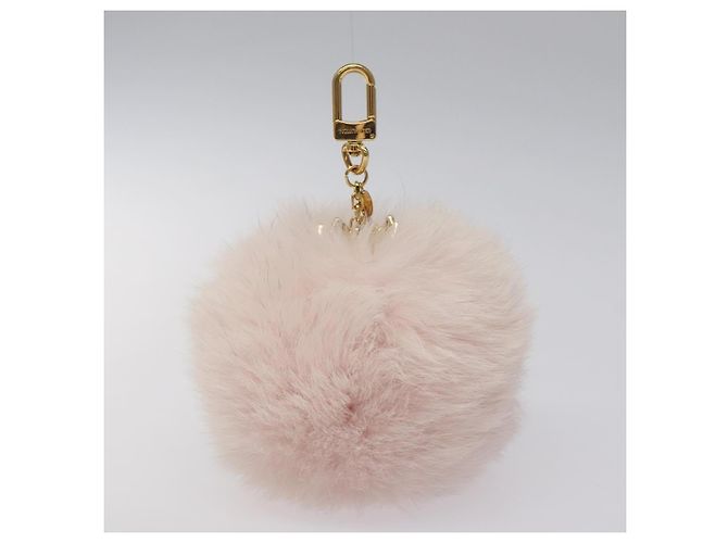 PORTACHIAVI FUZZY BUBBLE LOUIS VUITTON Rosa Oro M67371 LV Auth JB089M D'oro - vista 3