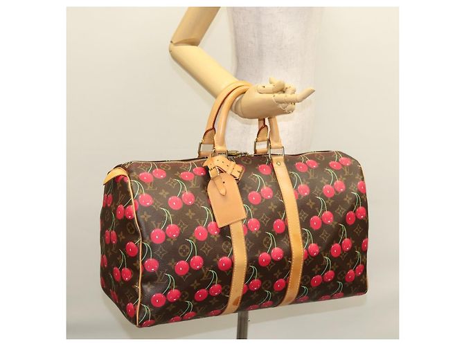 LOUIS VUITTON Monogram Ciliegia Keepall 45 Borsa Boston M95011 LV Auth BD1558SAM Monogramma - vista 23