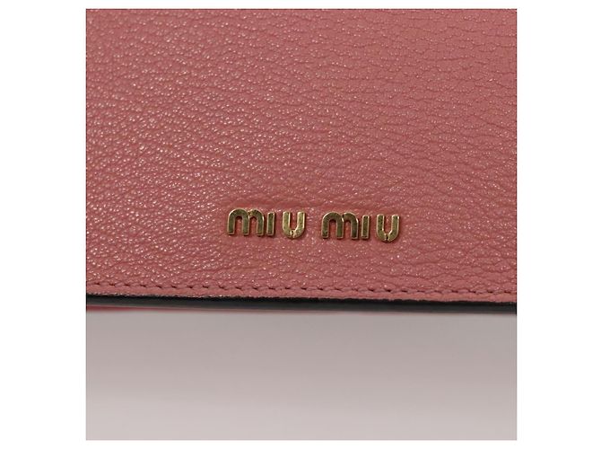 Borsa a Spalla Miu Miu in Pelle Rosa Oro Auth BD1584SAM D'oro - vista 18
