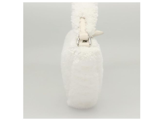 Borsa a Spalla PRADA Pile Bianco Argento Auth MX183SAM - vista 4