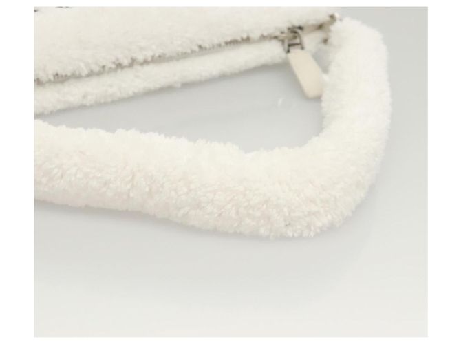 Borsa a Spalla PRADA Pile Bianco Argento Auth MX183SAM - vista 7