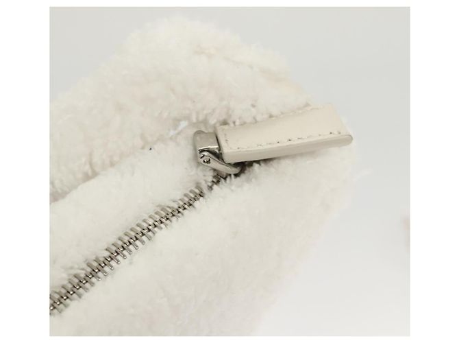 Borsa a Spalla PRADA Pile Bianco Argento Auth MX183SAM - vista 9