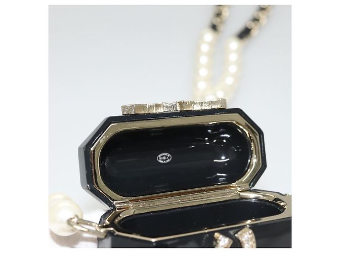 Custodia per Airpods CHANEL Spalla plastica Nera CC Auth BA1117SM Nero - vista 10