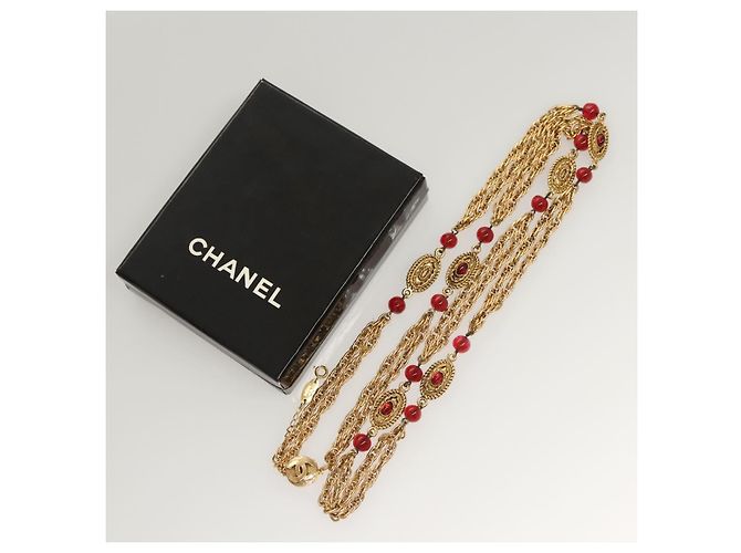 Collana a catena Mark COCO di CHANEL in metallo dorato CC Auth BA1373SAM D'oro - vista 12