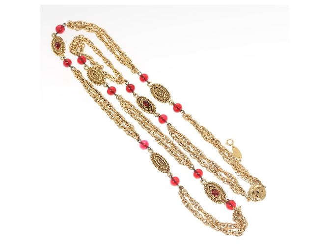 Collana a catena Mark COCO di CHANEL in metallo dorato CC Auth BA1373SAM D'oro - vista 2