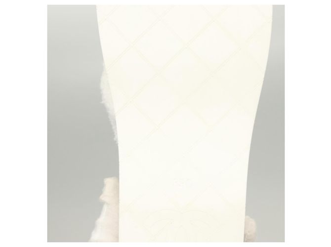 CHANEL Sandali da Spiaggia Cotone 39C Bianco CC Auth BA1259SM - vista 26
