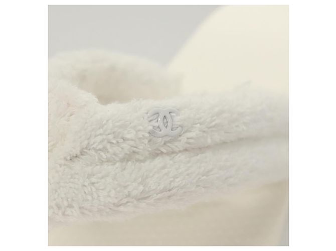 CHANEL Sandali da Spiaggia Cotone 39C Bianco CC Auth BA1259SM - vista 30