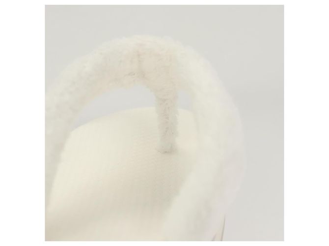 CHANEL Sandali da Spiaggia Cotone 39C Bianco CC Auth BA1259SM - vista 32