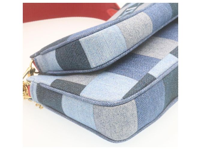 LOUIS VUITTON Bolsa de Ombro Multi Pochette Acessórios em Denim M44990 Auth ar6462SM Monograma - vista 14