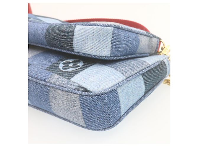 LOUIS VUITTON Bolsa de Ombro Multi Pochette Acessórios em Denim M44990 Auth ar6462SM Monograma - vista 8