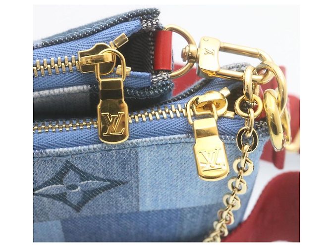 LOUIS VUITTON Bolsa de Ombro Multi Pochette Acessórios em Denim M44990 Auth ar6462SM Monograma - vista 9