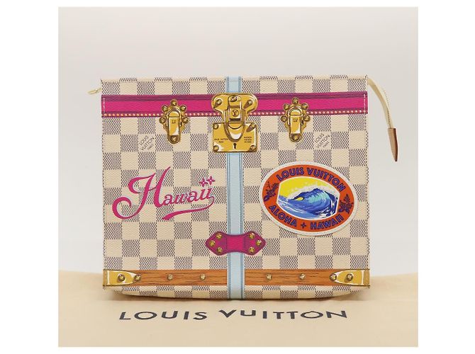 LOUIS VUITTON Poche Toilette 26 Damier Azur M41438 Auth LV ak181SAM - vista 12