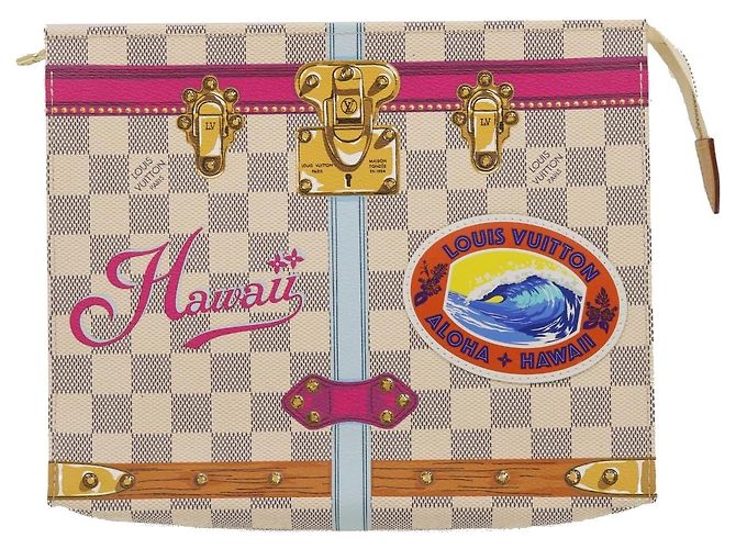 LOUIS VUITTON Poche Toilette 26 Damier Azur M41438 Auth LV ak181SAM - vista 13