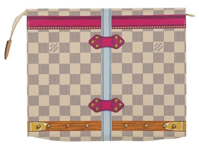 LOUIS VUITTON Poche Toilette 26 Damier Azur M41438 Auth LV ak181SAM - vista 2