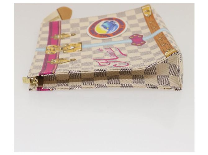LOUIS VUITTON Poche Toilette 26 Damier Azur M41438 Auth LV ak181SAM - vista 4