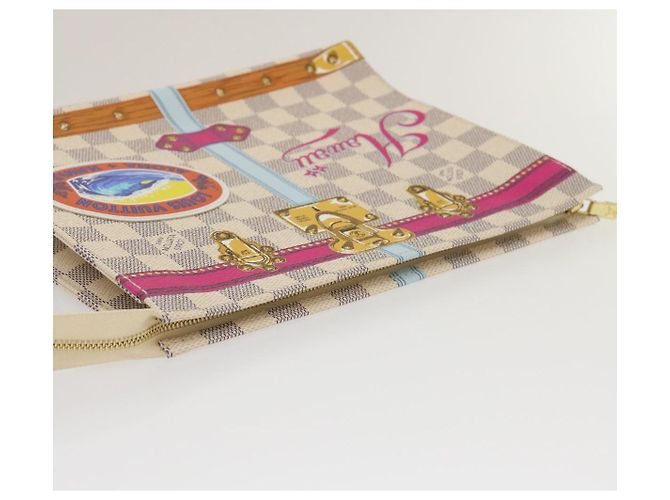 LOUIS VUITTON Poche Toilette 26 Damier Azur M41438 Auth LV ak181SAM - vista 5