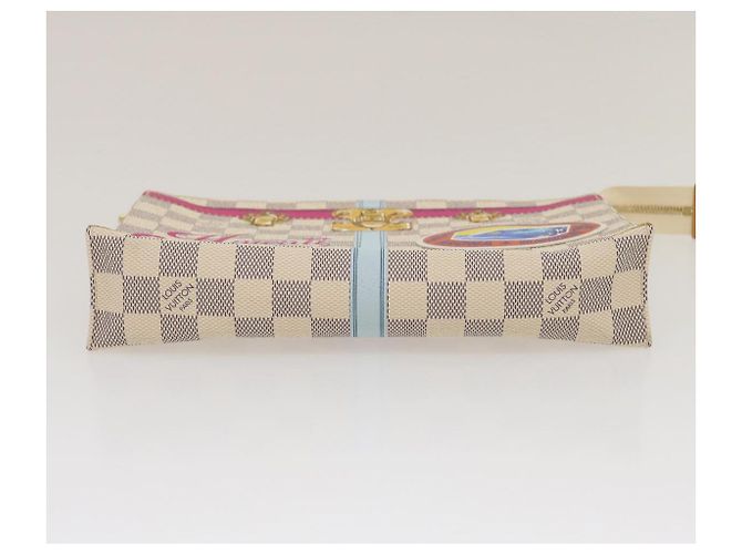 LOUIS VUITTON Poche Toilette 26 Damier Azur M41438 Auth LV ak181SAM - vista 6