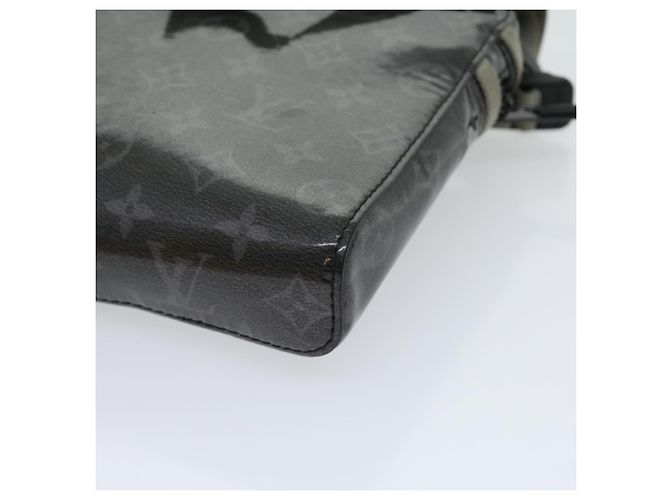 LOUIS VUITTON Eclipse Glaze Messenger PM Shoulder Bag Gray M52218 LV Auth 30549SAV Brown - view 16