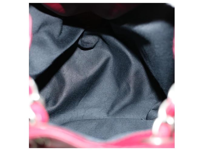 CHANEL Mochila Matelassé de Piel de Cordero Burdeos CC Auth 30736SAV - vista 10
