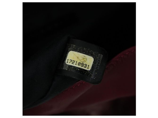 CHANEL Mochila Matelassé de Piel de Cordero Burdeos CC Auth 30736SAV - vista 11
