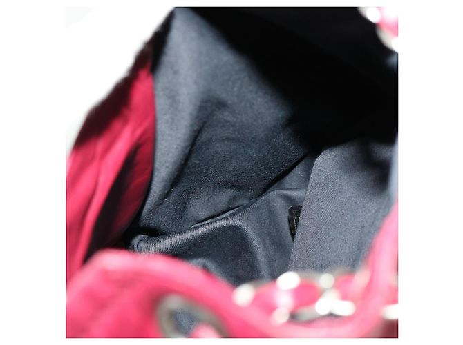 CHANEL Mochila Matelassé de Piel de Cordero Burdeos CC Auth 30736SAV - vista 21