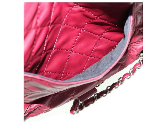 CHANEL Mochila Matelassé de Piel de Cordero Burdeos CC Auth 30736SAV - vista 26