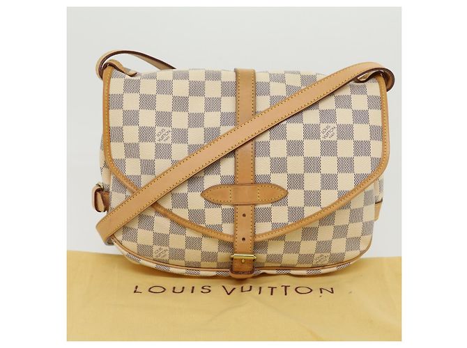 LOUIS VUITTON Borsa a Spalla Saumur 30 in Tela Damier Azur N48202 LV Auth 31179SAV - vista 12
