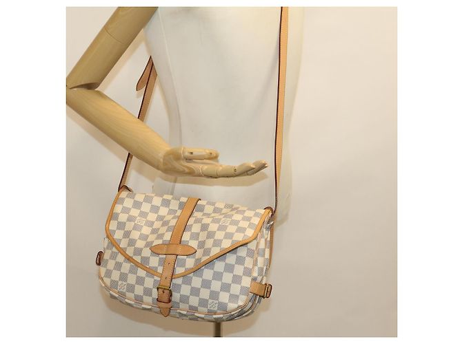 LOUIS VUITTON Borsa a Spalla Saumur 30 in Tela Damier Azur N48202 LV Auth 31179SAV - vista 28