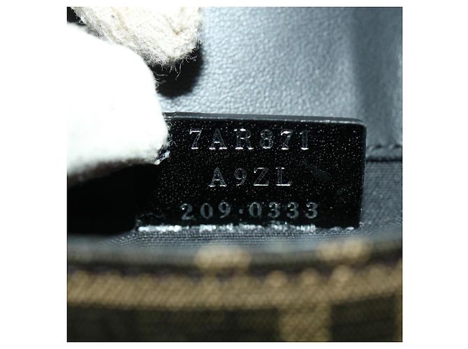 Borsa a Spalla in Tela Zucca FENDI Marrone Nero Auth 31851SAV - vista 11