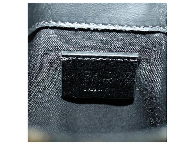 Borsa a Spalla in Tela Zucca FENDI Marrone Nero Auth 31851SAV - vista 20