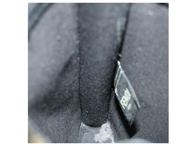Borsa a Spalla in Tela Zucca FENDI Marrone Nero Auth 31851SAV - vista 21