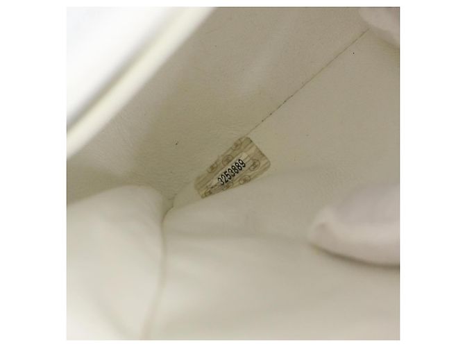 CHANEL Borsa a Spalla Matelassé in Pelle di Agnello Bianca CC Auth 32416SAM Bianco - vista 27