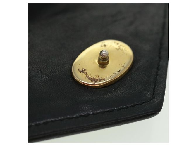 CHANEL Bolsa de ombro de corrente matelassé em pedra preta CC Auth 32695SAV Preto - vista 21